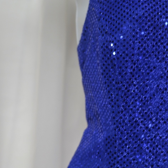 Roberta Gorgous Sparkling Blue Sequin Formal 13/14 - Picture 5 of 6